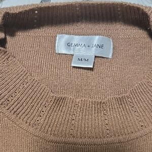 Women's Tan Crew Neck Sweater